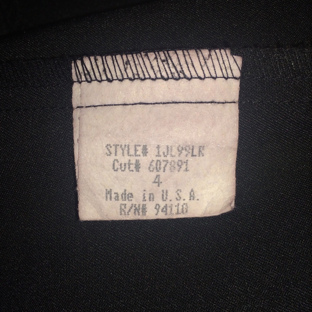 VINTAGE 1990's BLACK SUIT JACKET BLAZER SIZE 4 - Picture 6 of 7